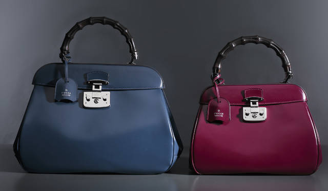 <strong>GUCCI｜グッチ</strong>　魅惑のグッチウーマンを完成させるバッグ コレクション「レディ ロック」誕生<br /><br />ハンドバッグ「レディ ロック」 左から ラージ[W35×H26×D15cm] 29万9250円、ミディアム[W30×H21×D13cm] 24万9900円 