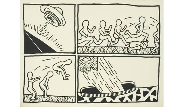 <strong>ART｜大阪・テヅカヤマギャラリーがキース・へリングの大作展を開催</strong>　The Blueprint drawings, 1990 silkscreen 108 x 118cm ed 33