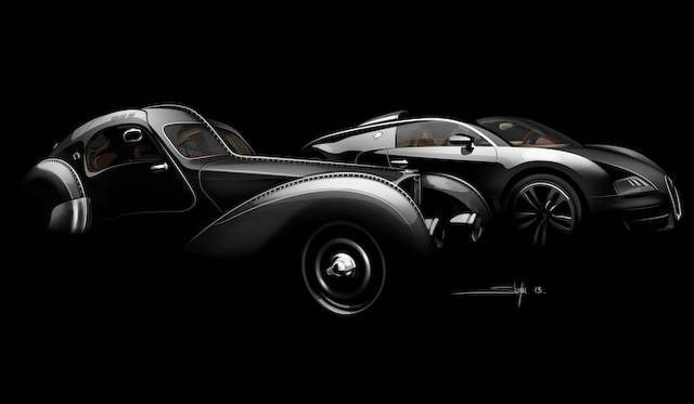 ブガッティのデザイナーが描いたイラスト