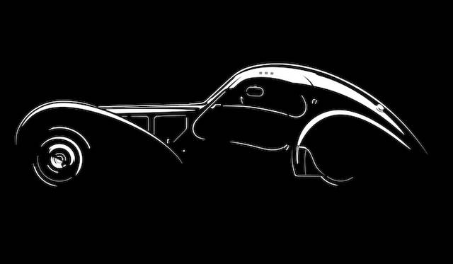 ブガッティのデザイナーが描いたイラスト