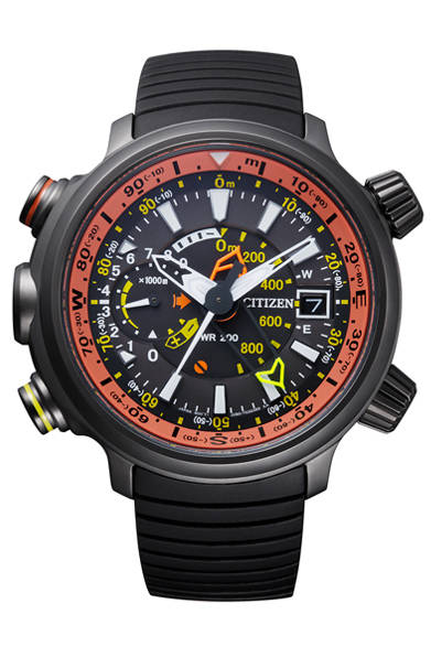 「PROMASTER Eco-Drive ALTICHRON｜プロマスター エコ・ドライブ アルティクロン」<br />ケース経49.5mm、チタニウムケース、8万2950円