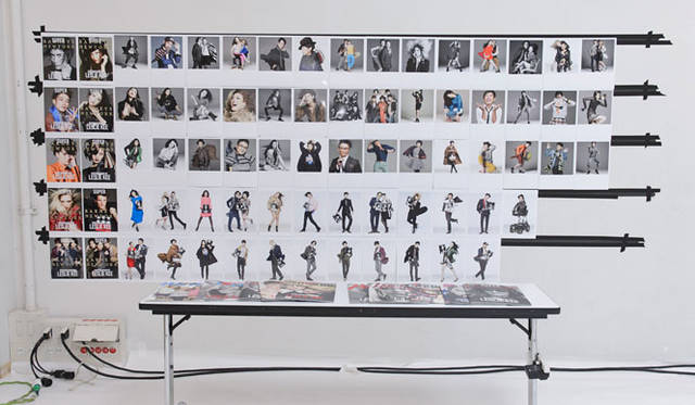 写真展「SUPER BARNEYS PHOTO EXHIBITION」　撮影スタジオに貼られた撮影済みの写真