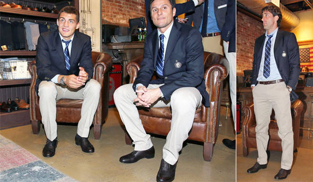 <strong>Sergio Rossi｜セルジオ・ロッシ</strong>　左／マテオ・コヴァチッチ選手。右／ハビエル・サネッティ選手