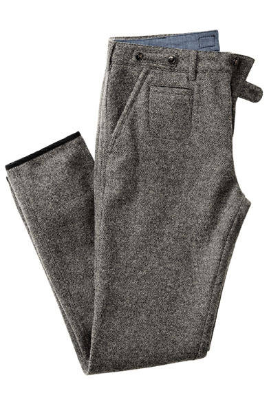 <strong>H&M｜エイチ・アンド・エム</strong>　「H&M MAURITZ ARCHIVE COLLECTION」　MOON社のウールを使用したパンツ。中はシャンブレー生地を使用している。7490円