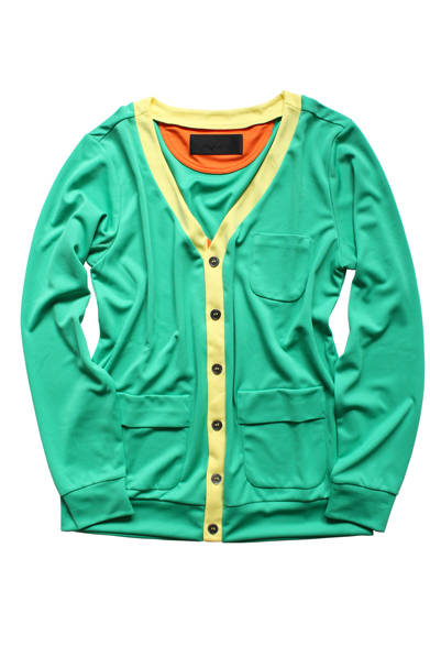 「MTRCW-X CARDIGAN」GREEN/YELLOW/ORANGE1万4700円　アロマジェル付属