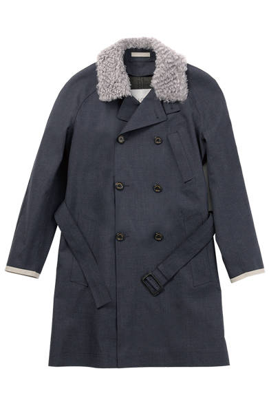 <strong>MEN’S｜メンズ</strong><br /><strong>BARNEYS NEW YORK｜バーニーズ　ニューヨーク</strong><br />ボア付きコート17万3250円（HANCOCK）