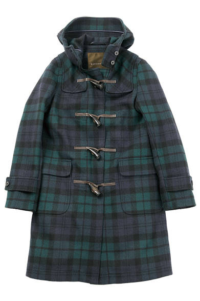 <strong>WOMEN'S｜ウィメンズ</strong><br /><strong>BARNEYS NEW YORK｜バーニーズ　ニューヨーク</strong><br />ブラックウォッチ柄ダッフルコート12万6000円（MACKINTOSH）