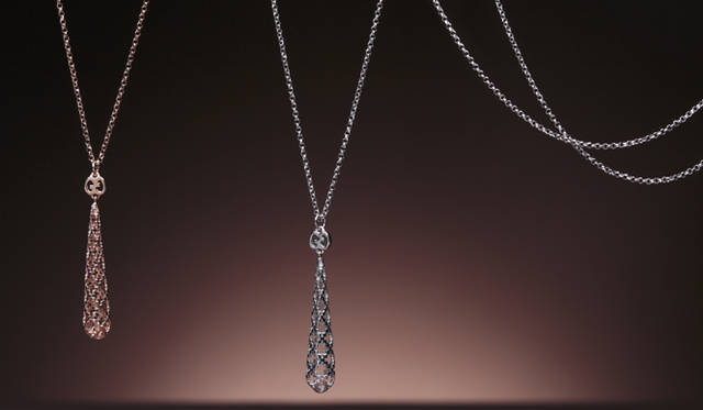 <strong>GUCCI｜グッチ</strong>　日本限定発売の「ディアマンティッシマ」コレクション<br /><br />ネックレス[PG/WG] 各9万9750円