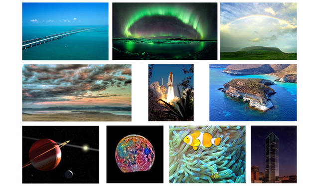 イベント中にダウンロード可能だった「世界の絶景写真」