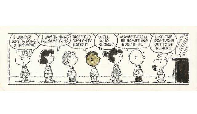 <strong>ART｜『スヌーピー展 しあわせは、きみをもっと知ること。』</strong>　「ピーナッツ」原画（1989年7月8日） © 2013 Peanuts Worldwide LLC