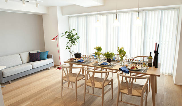 賃貸住宅としては貴重なオーク無垢床を採用