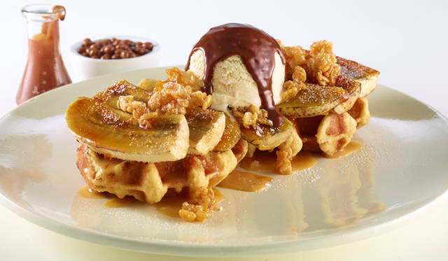 バナナスプリットワッフル 1400円