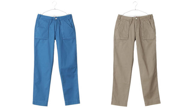 「English Prison Trouser」ブルー、マッシュルーム 各1万9950円