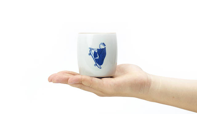 上出長右衛門窯の湯のみ