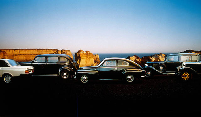 ボルボの安全神話を生み出した往年の名車たち。Volvo 240, 832, 544, 654, OV4（左から順に）