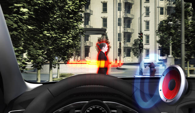 衝突可能性のある歩行者を検知して自動ブレーキングを行う“ヒューマンセーフティ”