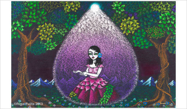 <strong>藤田理麻20周年記念絵画展「Breath～息～」</strong>　藤田理麻「森の誕生」 © Rima Fujita 2013