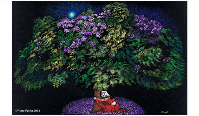 <strong>藤田理麻20周年記念絵画展「Breath～息～」</strong>　藤田理麻「ジャカレンダの木」 © Rima Fujita 2013