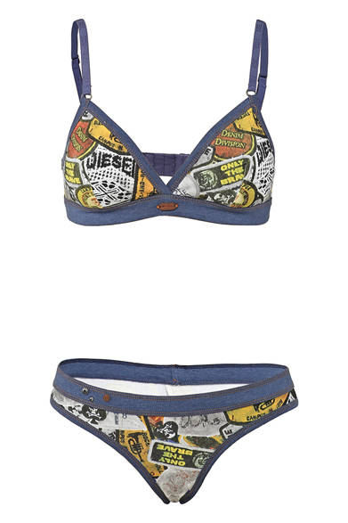 ウィメンズ｜アンダーウエア ブラトップ 7140円、ショーツ 5145円（#DIESELTRIBUTE COLLECTION）
