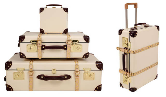 <strong>Vivienne Westwood｜ヴィヴィアン・ウエストウッド</strong>　「Vivienne Westwood ♥'s」　<strong>Globe-Trotter（グローブ・トロッター）</strong>上から／ミニ・ユーティリティ・ケース12万6000円、トロリーケース23万1000円、キャスターケース29万4000円