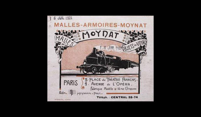 1921年のヴィンテージトランクのラベル