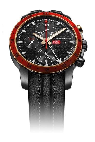 <strong>Chopard｜ミッレ ミリアへの情熱を分かち合う限定クロノグラフ誕生</strong><br /><br />ミッレ ミリア ザガート<br />ケースサイズ｜42.50mm<br />ムーブメント｜機械式自動巻クロノグラフ<br />パワーリザーブ｜46時間<br />DLCコーティング ステンレススティール製裏蓋に“1000 <br />Miglia”の矢印のロゴとZagatoの刻印<br /><br />168550-6001 - DLCコーティング ステンレススティール×ローズゴールド製<br />価格｜98万1750円<br />限定数｜世界限定500本<br /><br />ショパール ジャパン プレス<br />Tel. 03-5524-8922