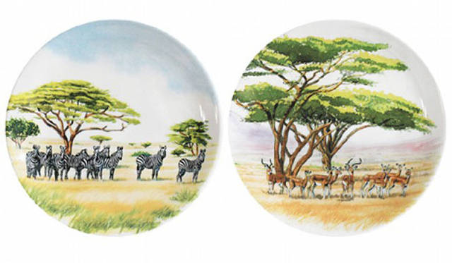 <strong>Gien｜ジアン</strong>　2013年秋冬新作コレクション　「サファリ」 カナッペプレート参考商品
