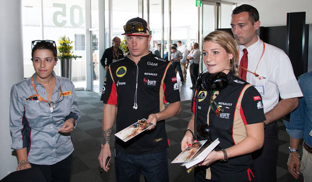 ロータスのドライバー、キミ・ライコネン氏もパドッククラブに駆けつけた