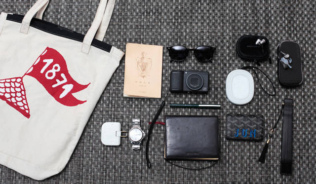 左は旅先で使うサブバッグ