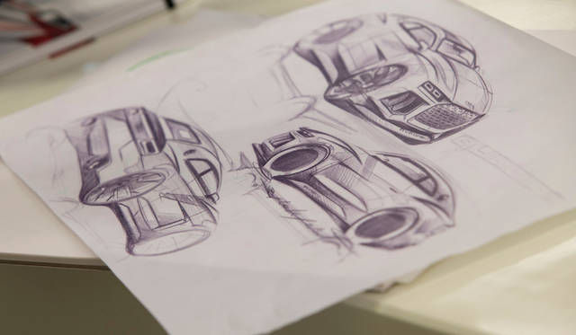 アウディ スポーツ クワトロ コンセプトのデザインスケッチ