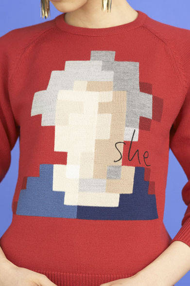 <strong>「it knit」</strong>　赤「she」（Ladies）2万9400円