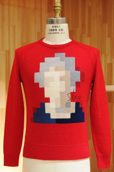 <strong>「it knit」</strong>　赤「she」（Ladies）2万9400円