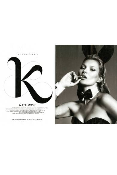 <strong>SAINT LAURENT｜『プレイボーイ』の表紙にバニーガール姿のケイト・モス</strong>