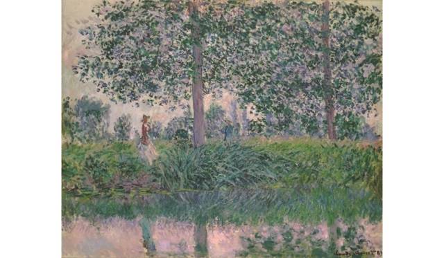 <strong>ART｜国立西洋美術館『モネ、風景をみる眼－19世紀フランス風景画の革新』</strong>　クロード・モネ《エプト河の釣り人たち》1887年　油彩、カンヴァス　81.0×100.0cm　国立西洋美術館　寄託作品