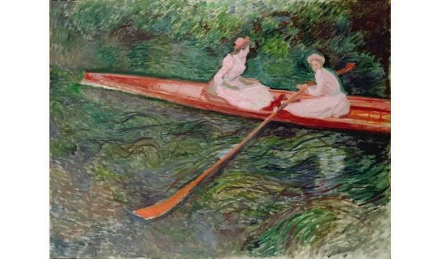 <strong>ART｜国立西洋美術館『モネ、風景をみる眼－19世紀フランス風景画の革新』</strong>　クロード・モネ《パラ色のポート》1890年　油彩、カンヴァス　135.3×176.5　ポーラ美術館