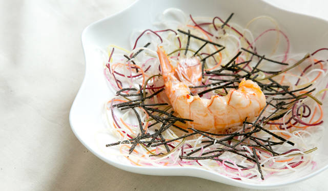 コース内容から甲殻類料理のイメージ