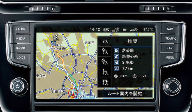 Discover Proパッケージとして用意されるオプションのインフォティメントシステム“Discover Pro”は、DSRC対応のSSDナビゲーションシステム、地デジTV対応、ETCなどがセットで装備される