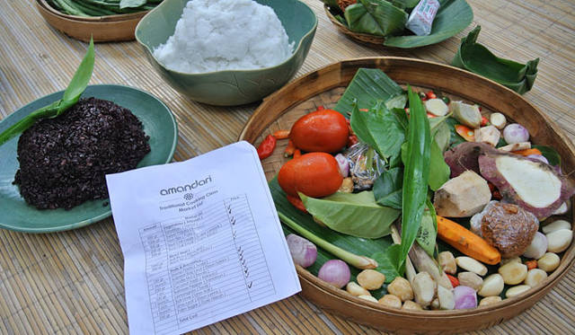 <strong>Amanresorts｜アマンリゾーツ</strong>　「アマンダリ（Amandari）」　リストにあわせて買った食材