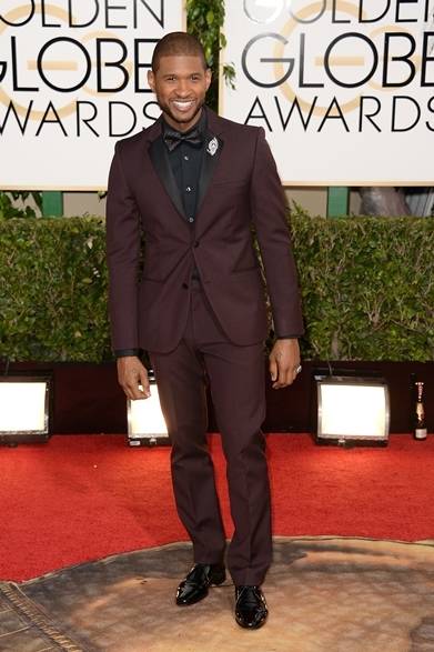 <strong>第71回 ゴールデン・グローブ賞レッドカーペットスナップ</strong>　Usher｜アッシャー<br />タキシード：カルバン・クライン コレクション