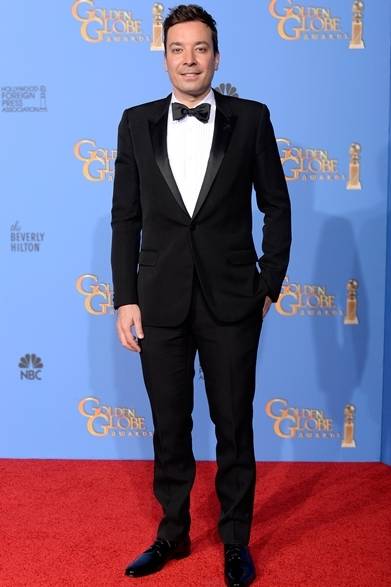 <strong>第71回 ゴールデン・グローブ賞レッドカーペットスナップ</strong>　Jimmy Fallon｜ジミー・ファロン<br />タキシード：サンローラン　COURTESY OF SAINT LAURENT