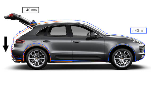 エアサスペンションは最大40mmの車高変更が可能 