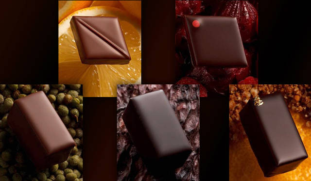 カカオニブ（カカオ豆をローストして粉砕した後、外皮や胚芽を取り除いたもの）をナノ化した、まったくあたらしい原料で作ったル ショコラ ドゥ アッシュの「C.C.C. ナノ ショコラ」