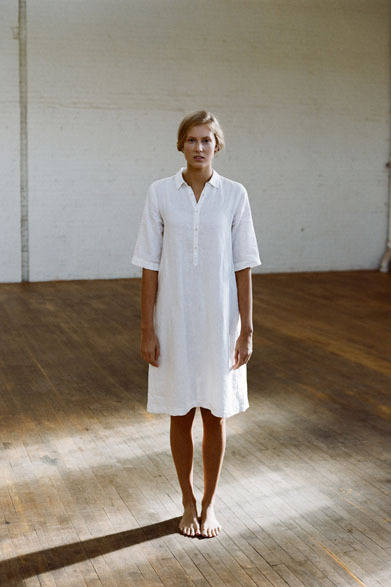 リネン プリンティングドレス ロングスリーブ1万6000円