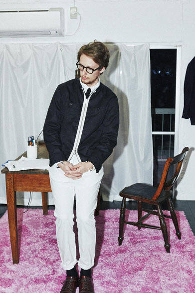 No collar zip up shirts 2万6800円、Comfort shirts 1万6800円、Lace up thermal tank 1万4000円、5 pocket denim pants 2万3000円