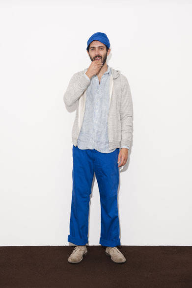 Zip Parker 2万3000円、L/S Open Collar Shirts 1万8000円、Wide Trousers 1万9000円、Military Hat 7500円