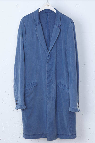 faded indigo tencel coat 4万3050円