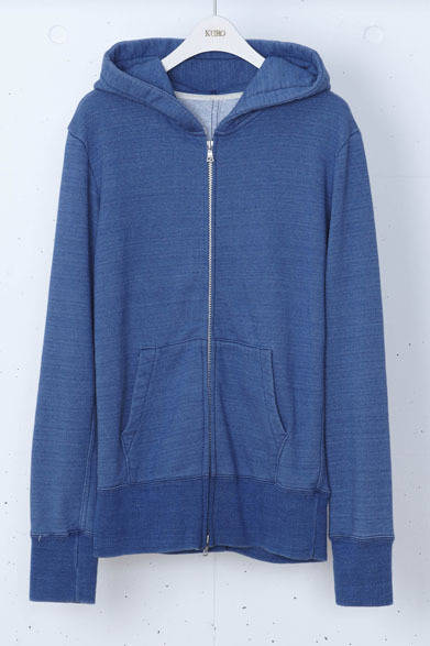 faded indigo zipup parka 1万8900円