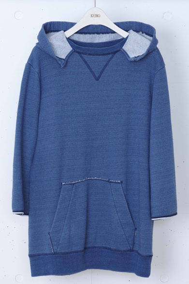 faded indigo pullover parka 1万9950円