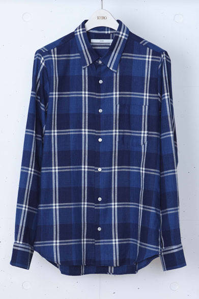 indigo check shirt 1万6800円