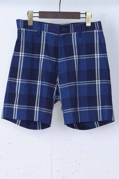 indigo check shorts 1万7850円